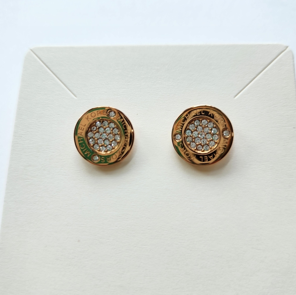 Michael Kors Rose Gold Round Studs